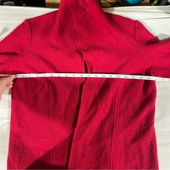 Chico's Red Boiled Wool Blazer Minimalist 8 - Picture 8 of 9
